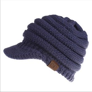 C.C beanie visor ponytail winter hat